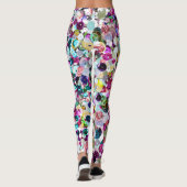 Leggings Paillettes Girly Bling de Faux d'arc-en-ciel (Dos)