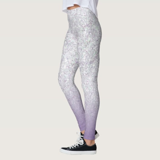 Leggings Paillettes modernes gris violet (Gauche)