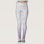 Leggings Paillettes modernes gris violet (Devant)