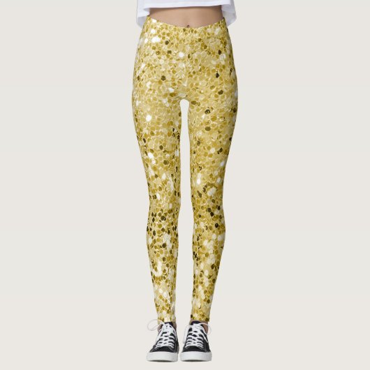 Leggings Paillettes or glamour doré (Devant)