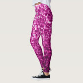 Leggings Paillettes roses, argent, paillettes noires (Gauche)