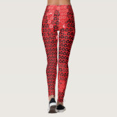 Leggings paillettes rouges brillantes (Dos)