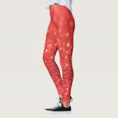 Leggings Paillettes rouges et blanches modernes (Gauche)