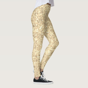 Leggings Paillettes scintillantes dorées Élégant