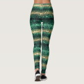 Leggings Paillettes vert doré Glitzy de la Saint-Patrick (Dos)