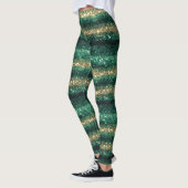 Leggings Paillettes vert doré Glitzy de la Saint-Patrick (Gauche)