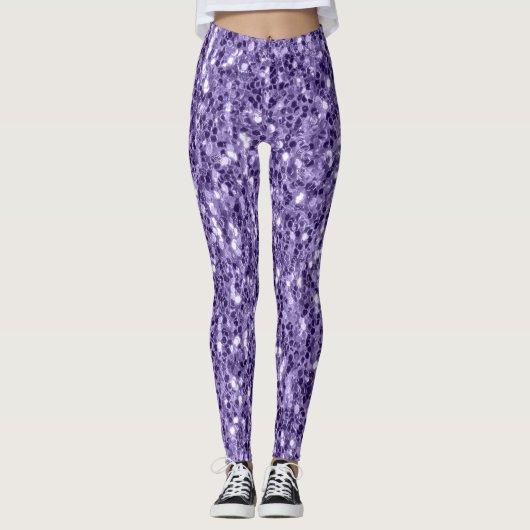 Leggings Paillettes violet ultra violet (Devant)