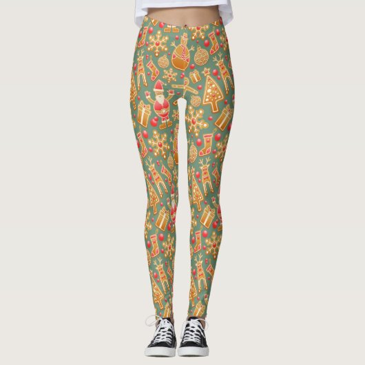Leggings Pain d'épices/biscuits/Noël (Devant)