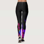 Leggings Paint Neon Paint Splash Bleu Pink vert et noir (Dos)