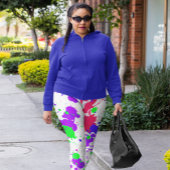 Leggings Paint Neon Splatz violet vert Fuchsia