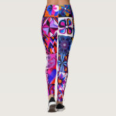 Leggings Paire d'art abstrait patchwork moderne personnalis (Dos)