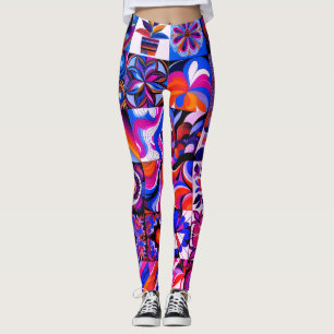 Leggings Paire d'art abstrait patchwork moderne personnalis