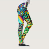 Leggings Paire d'art de patchwork abstrait moderne personna (Droite)