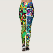 Leggings Paire d'art de patchwork abstrait moderne personna (Dos)