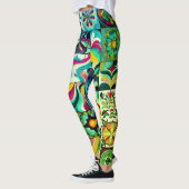 Leggings Paire d'art de patchwork abstrait moderne personna (Gauche)