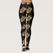 Leggings Paire de talons dorés pixelisés (Dos)