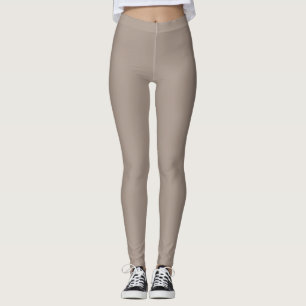 Leggings Paires de couleurs solides Brown Pinkish neutres H