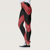 Leggings Paisley Bandana Red Hanky (Gauche)
