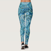Leggings Paisley bleu (Dos)
