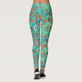 Leggings Paisley coloré moderne (Dos)