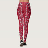 Leggings Paisley, crânes, bandana, design carré. (Dos)