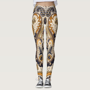Leggings Paisley Floral : Conception colorée et transparent