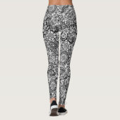 Leggings Paisley floral noir (Dos)