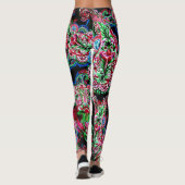 Leggings Paisley Floral Pattern, Ethnic Arrière - plan. (Dos)