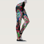 Leggings Paisley Floral Pattern, Ethnic Arrière - plan. (Droite)