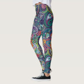 Leggings Paisley motif floral de Neon Multicolor (Gauche)