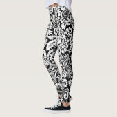 Leggings Paisley noir et blanc énorme (Gauche)