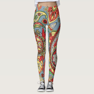 Leggings Paisley Perfection : Oriental Vintage Motif