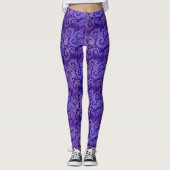 Leggings Paisley pourpre (Devant)