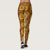 Leggings Paisley psychédélique Vérifier l'impression Leggin (Dos)