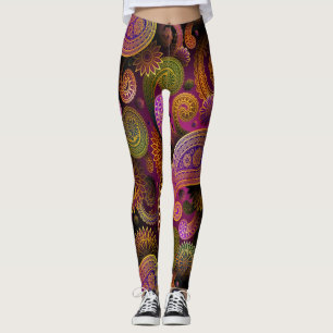 Leggings Paisley Purple