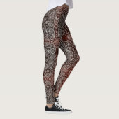 Leggings Paisley rouge foncé (Droite)
