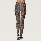 Leggings Paisley rouge foncé (Dos)