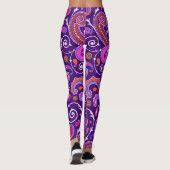 Leggings Paisley violet rose (Dos)