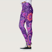 Leggings Paisley violet rose (Gauche)