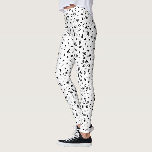 Leggings Paisson noir et blanc (Gauche)