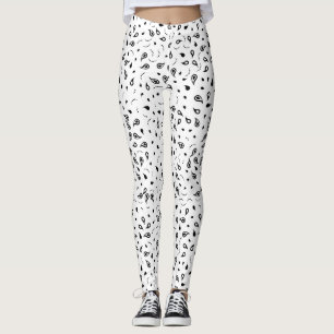 Leggings Paisson noir et blanc