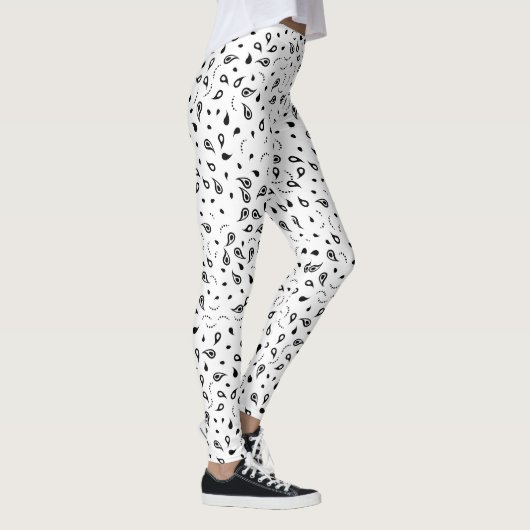 Leggings Paisson noir et blanc (Droite)