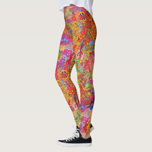 Leggings Paix, amour et bonheur (Gauche)