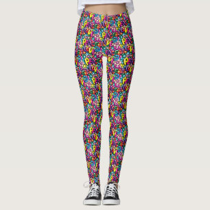 Leggings Paix, amour et fleurs