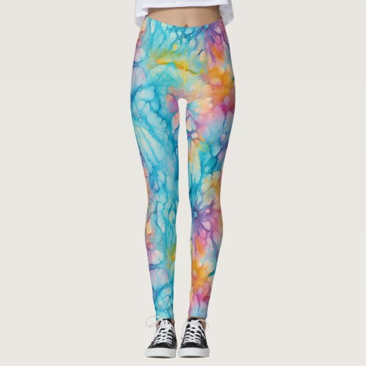 Leggings Paix Amour Tie-Dye (Devant)