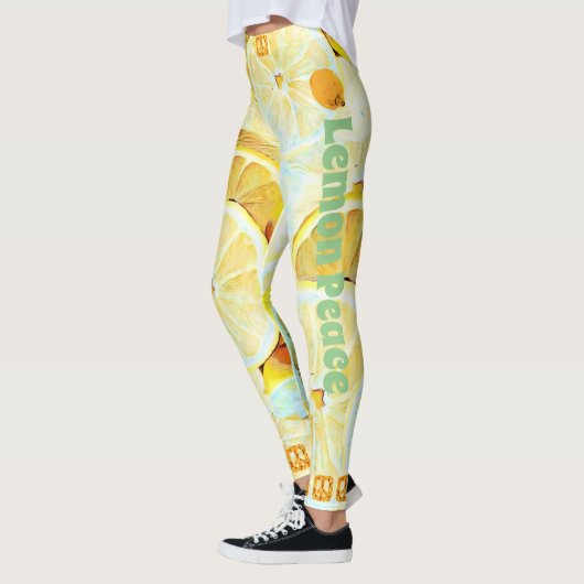 Leggings Paix citron (Gauche)