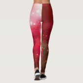Leggings Paix cosmique (rouge de cerise) (Dos)