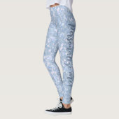Leggings Palais de glace Parties scintillant bleu pâle TEXT (Gauche)