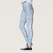 Leggings Palais de glace Parties scintillant bleu pâle TEXT (Gauche)