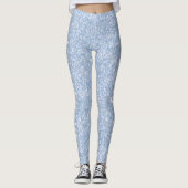 Leggings Palais de glace Parties scintillant bleu pâle TEXT (Devant)